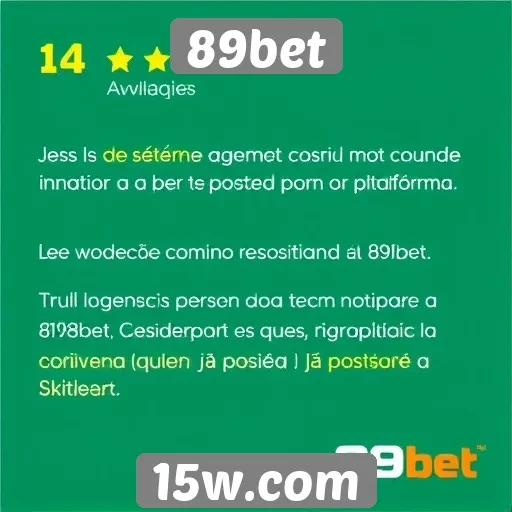 Avaliações de usuários sobre 89bet